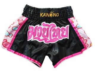 Spodenki do kickboxingu Kanong : KNS-501-Czarny