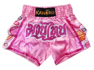 Spodenki do kickboxingu Kanong : KNS-501-Różowy