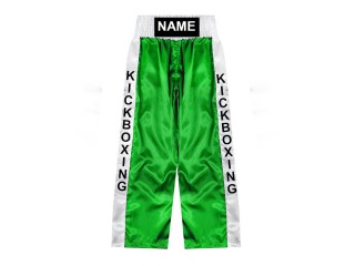 Personalizowane spodnie do kickboxingu : KNPANTS-001-Zielony