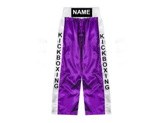 Personalizowane spodnie do kickboxingu : KNPANTS-001-Fioletowy