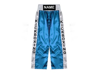 Personalizowane spodnie do kickboxingu : KNPANTS-001-Błękitny