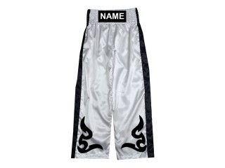 Personalizowane spodnie do kickboxingu : KNPANTS-002-Biały