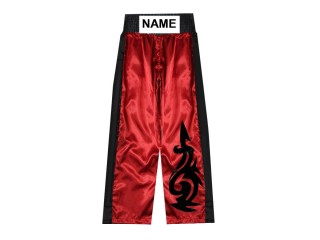 Personalizowane spodnie do kickboxingu : KNPANTS-003-Czerwony