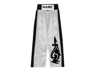 Personalizowane spodnie do kickboxingu : KNPANTS-003-Biały