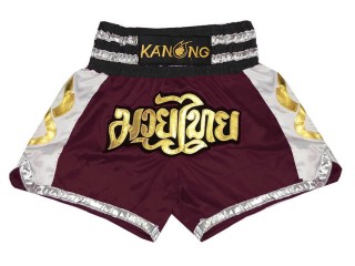 Spodenki do kickboxingu Kanong : KNS-141-Kasztanowaty