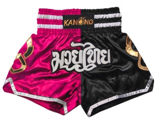 Spodenki do kickboxingu Kanong : KNS-143-Róża-Czarny