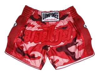 Spodenki do kickboxingu Lumpinee : LUM-052-Czerwony-Kamuflaż