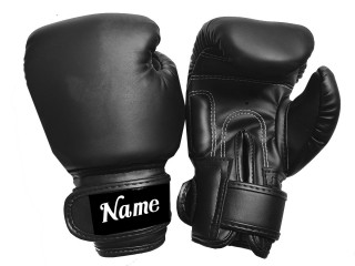 Personalizowane rękawice bokserskie dla dzieci z imieniem lub logo : KNGCUST-KIDS-436 Czarny