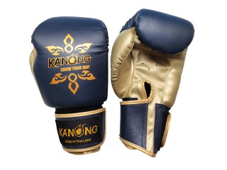 Rękawice do kickboxingu Kanong dla dzieci : Thai Power Granatowy i Złoty