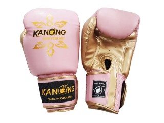 Rękawice do kickboxingu Kanong dla dzieci : Thai Power Różowy i Złoty