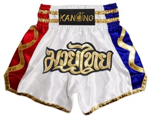 Spodenki do kickboxingu Kanong : KNS-141-Biały