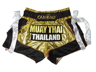 Spodenki do kickboxingu Kanong : KNS-152-Złoto-Czarny