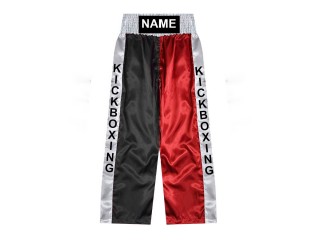 Nazwa niestandardowa Spodnie do kickboxingu : KNPANTS-001-Czarny-Czerwony