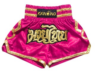 Spodenki do kickboxingu Kanong : KNS-121-Ciemnoróżowy