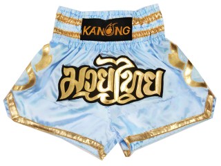 Spodenki do kickboxingu Kanong : KNS-121-Jasnoniebieski