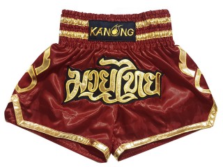 Spodenki do kickboxingu Kanong : KNS-121-Kasztanowy