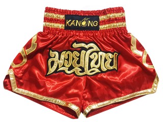 Spodenki do kickboxingu Kanong : KNS-121-Czerwony