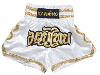Spodenki do kickboxingu Kanong : KNS-121-Biały