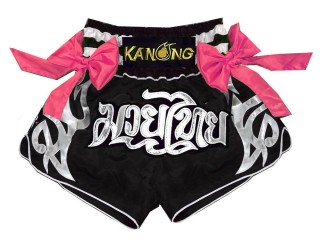 Szorty do kickboxingu Kanong : KNS-127-Czarny