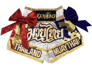 Szorty do kickboxingu Kanong : KNS-128-Biały