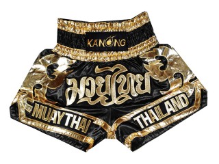 Szorty do kickboxingu Kanong : KNS-136-Czarny