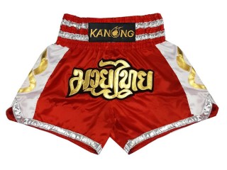 Szorty do kickboxingu Kanong : KNS-141-Czerwony