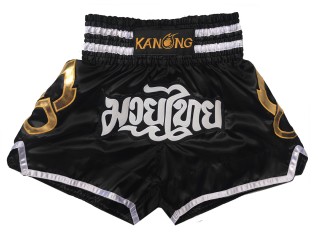 Spodenki do kickboxingu Kanong : KNS-143-Czarny