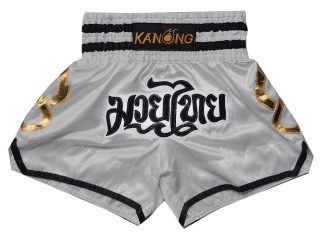 Spodenki do kickboxingu Kanong : KNS-143-Srebrny