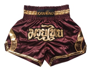 Spodenki do kickboxingu Kanong : KNS-144-Kasztanowy