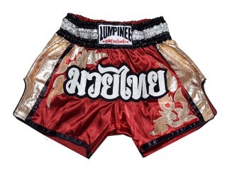 Spodenki do kickboxingu Lumpinee : LUM-043-Czerwony