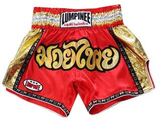Spodenki Kickboxingowe Lumpinee : LUM-045-Czerwony