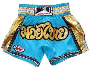 Spodenki Kickboxingowe Lumpinee : LUM-045-błękitny