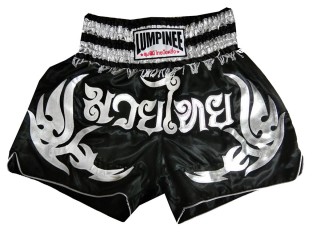 Spodenki treningowe Lumpinee do kickboxingu : LUM-050-Czarny-Srebrny