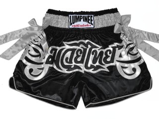 Spodenki treningowe Lumpinee Kickboxing : LUM-051-Czarny-Srebrny