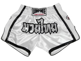 Spodenki do kickboxingu Lumpinee w stylu retro : LUMRTO-005-Biały